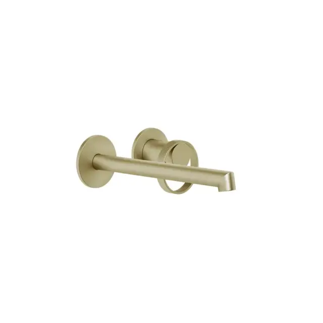 Gessi Anello Смеситель для раковины встр., излив 20,5 см, внешняя часть, цвет: brushed brass PVD 63383#727
