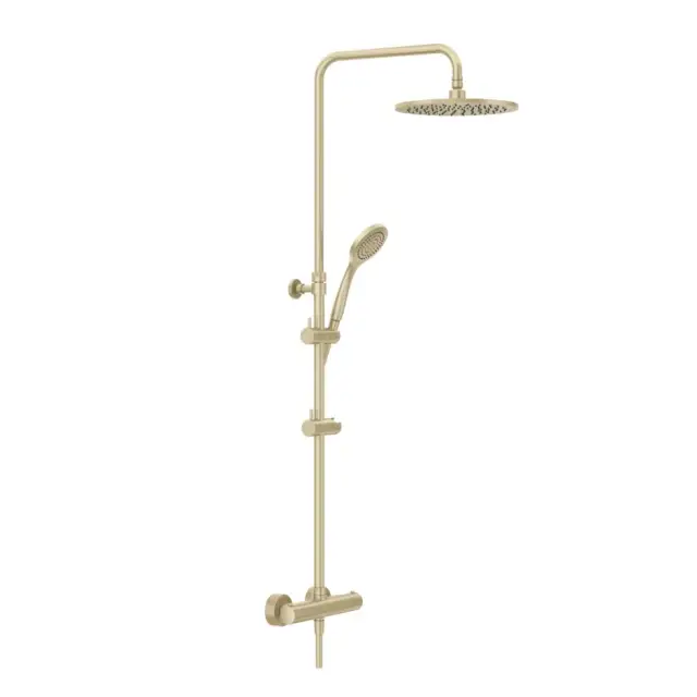 Gessi Minimalistic Shower Душевая стойка, верхний душ 25 см, цвет: brushed brass PVD 35175#727