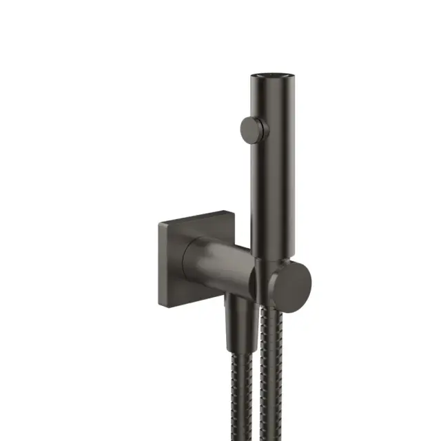 Gessi Rilievo Гигиенический душ настенный на 1/2, цвет: black metal brushed PVD 59153#707