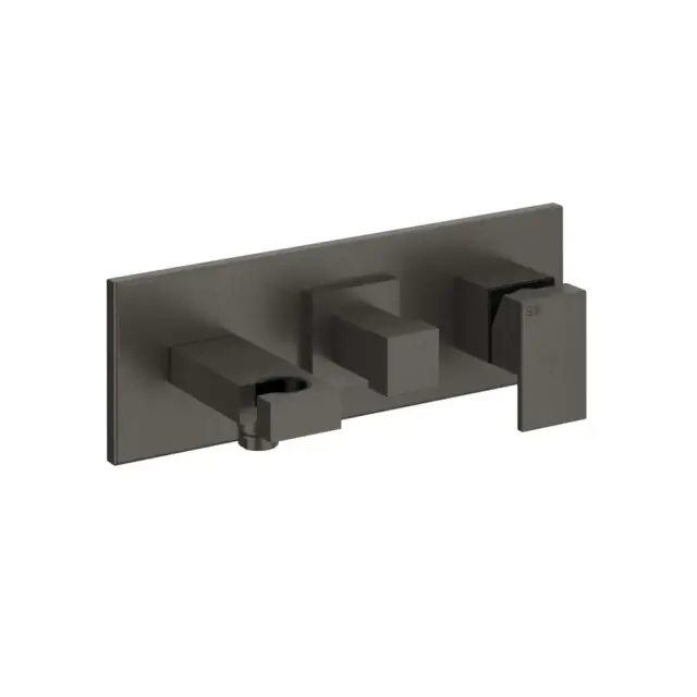 Gessi Rettangolo Встраиваемый смеситель подводом воды, цвет: black metal brushed PVD 44911#707