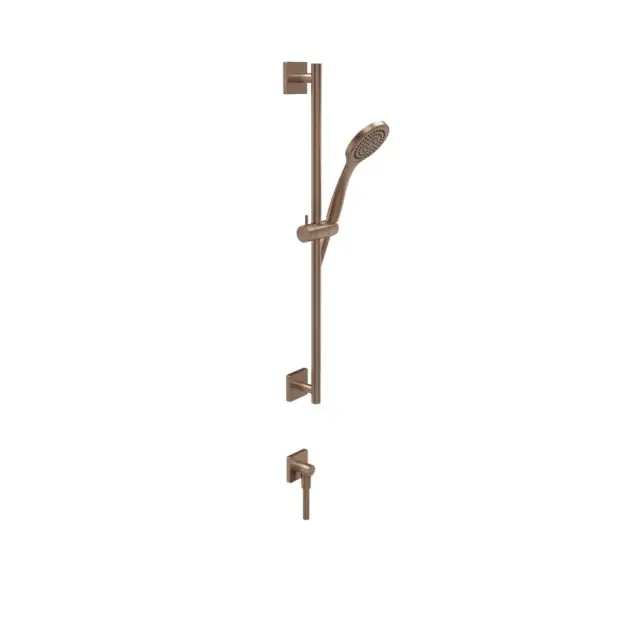 Gessi Rilievo Стойка с выпуском, душем и шлангом 150 см, цвет: copper brushed PVD 59242#708