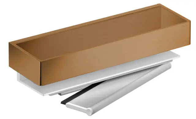 Keuco Edition 11 Корзинка для душа со встроенным стеклоочестителем, подвесная, цвет: бронза 11159 030000