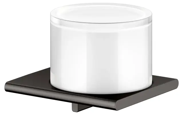 Keuco Edition 400 Дозатор жидкого мыла, подвесной, стеклянная колба, цвет: титан черный 11552 359000