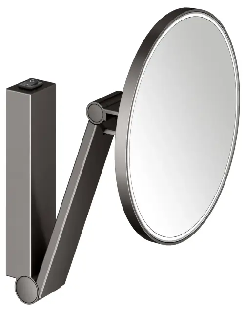 Keuco Kosmetikspiegel Косметическое зеркало подвес., 5-ти крат. увелич., подсветка, цвет:титан черн. 17612 359004