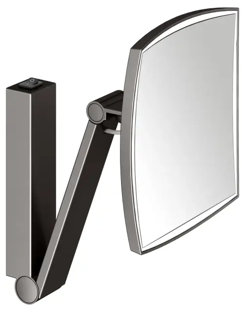 Keuco Kosmetikspiegel Косметическое зеркало подвес., 5ти кратн. увелич., подсветка, цвет:титан черн. 17613 359004