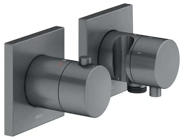 Keuco Edition 11 Смеситель для душа термостат. 3 потребителя, встр., внешняя часть, цвет:хром черный 51153 131232