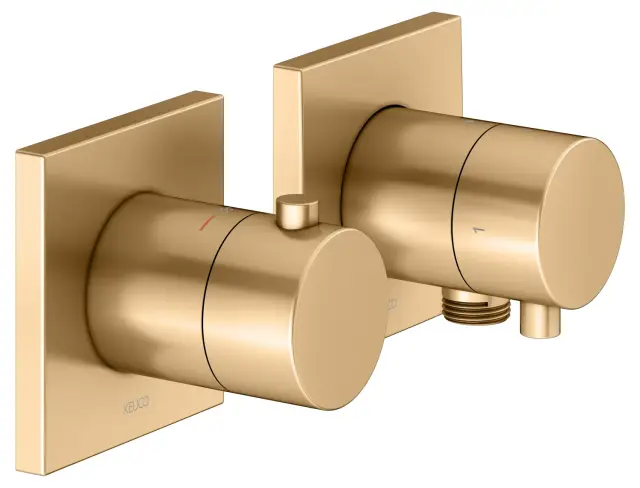 Keuco Edition 11 Смеситель для душа термостатический, 2 потреб., встр., внешняя часть, цвет: латунь 51153 251122