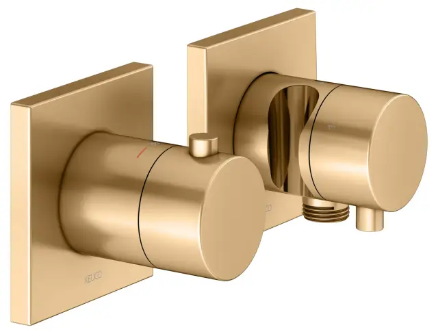 Keuco Edition 11 Смеситель для душа термостатический 3 потреб., встр., внешняя часть, цвет: латунь 51153 251232