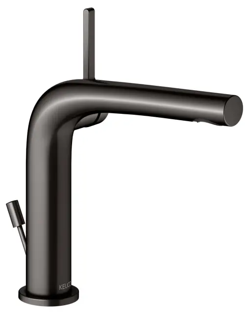 Keuco Edition 400 Смеситель для раковины рычаж. 150, с д/к и гарнитуром слива, цвет: титан черный 51502 350000