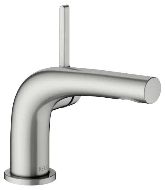 Keuco Edition 400 Смеситель для раковины рыч. 80, без д/к и гарнитура для слива, цвет:нерж. сталь 51504 210100