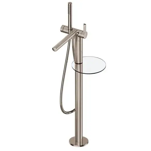 Keuco Edition 400 Смеситель для ванны, напольный, ручной душ, шланг, излив 81,7 см, цвет: никель 51527 050100