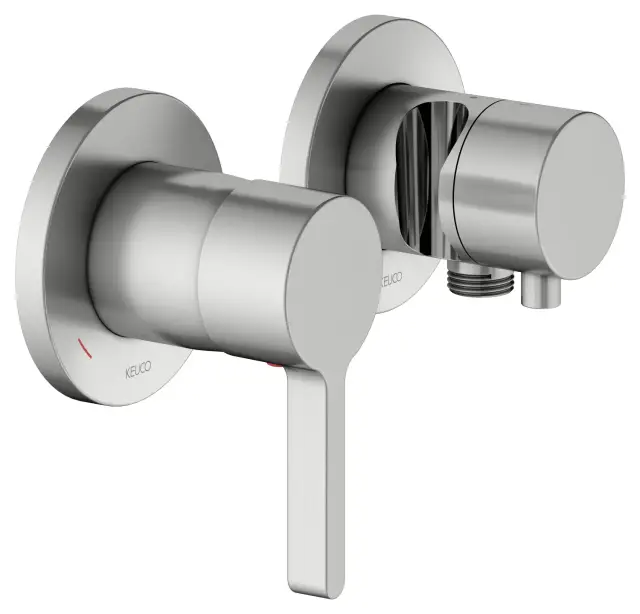Keuco Edition 400 Смеситель для душа встраив., 2 потреб., с держателем и переключ., цвет:нерж. сталь 51551 211221