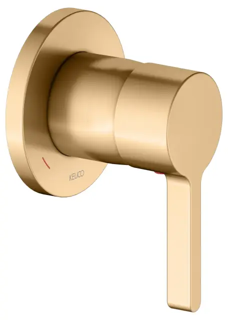 Keuco Edition 400 Смеситель для душа рычажный DN15, встраиваемый, круглая розетка, цвет: латунь 51551 250001