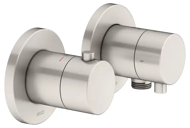 Keuco Edition 400 Смеситель для душа термостатический, 2 потреб., встр., внешняя часть, цвет: никель 51553 051121