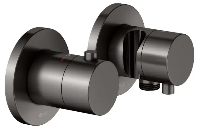 Keuco Edition 400 Смеситель для душа термостат. 3 потреб., встр., внешняя часть, цвет: титан черный 51553 351231
