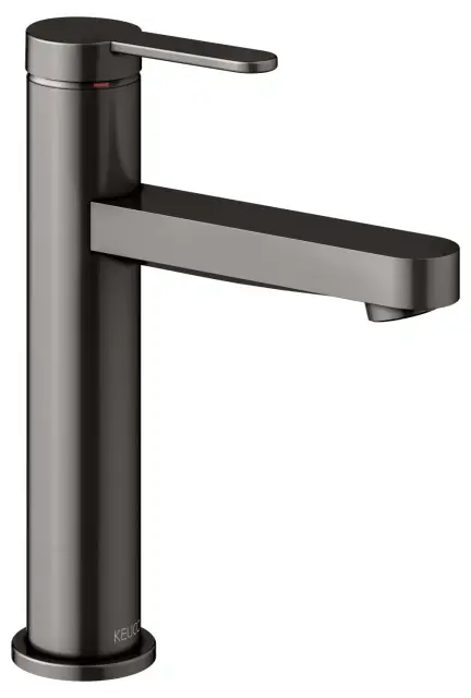 Keuco Ixmo Смеситель для раковины рычажный 130, без д/к и гарнитура для слива, цвет: титан черный 59501 353101