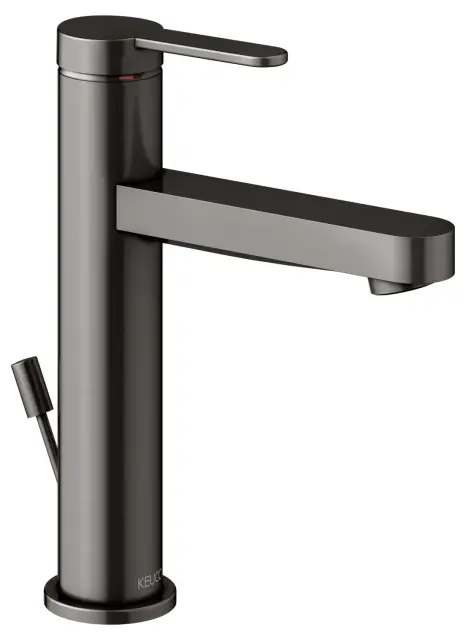 Keuco Ixmo Смеситель для раковины рычажный 130, с д/к и гарнитуром для слива, цвет: титан черный 59501 353001