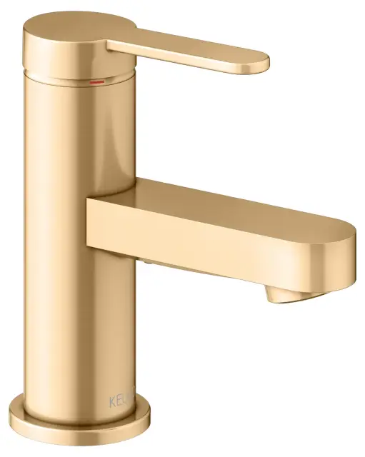 Keuco Ixmo Смеситель для раковины рычажный 60, без д/к и гарнитура для слива, цвет: латунь 59504 253100