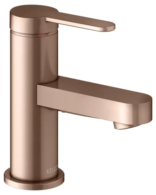 Keuco Ixmo Смеситель для раковины рычажный 60, без д/к и гарнитура для слива, цвет: красное зол. 59504 293100