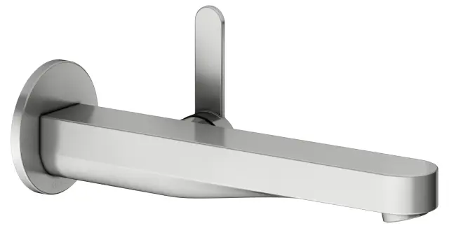 Keuco Ixmo Смеситель для раковины рычажный, 1 потреб., излив 24,1 см, встр., цвет: нерж. сталь 59516 211301