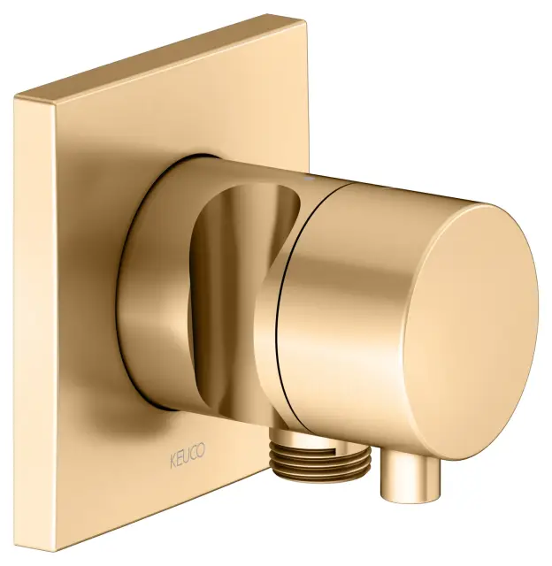 Keuco Ixmo Запорный вентиль с выпуском для шланга и держателем, внешняя часть, цвет: латунь 59541 251202