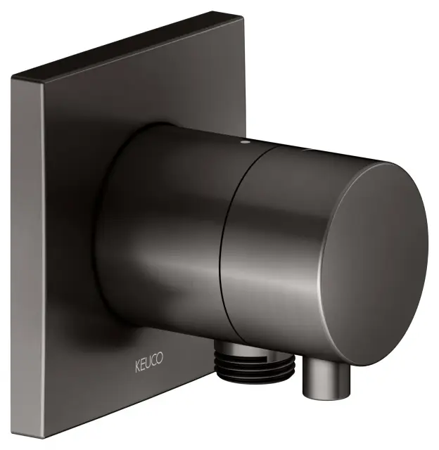 Keuco Ixmo Запорный вентиль DN15, внешняя часть, c выводом для шланга, цвет: титан черный 59541 351102