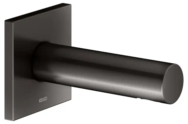 Keuco Ixmo Излив настенный для ванны 15,2 см, с аэратором, цвет: титан черный 59545 350002