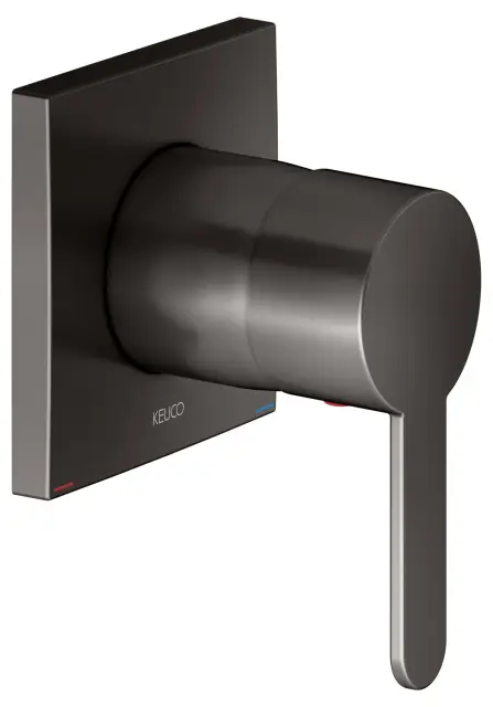 Keuco Ixmo Смеситель для душа рычажный DN15, встраиваемый, квадратная розетка, цвет: титан черный 59551 350302