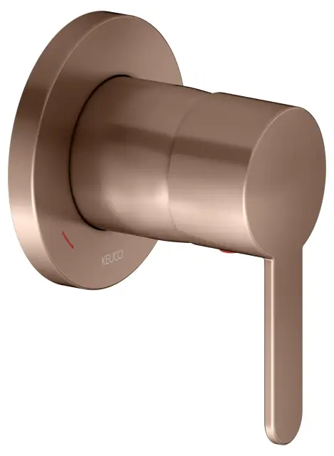 Keuco Ixmo Смеситель для душа рычажный DN15, встраиваемый, круглая розетка, цвет: красное золото 59551 290301
