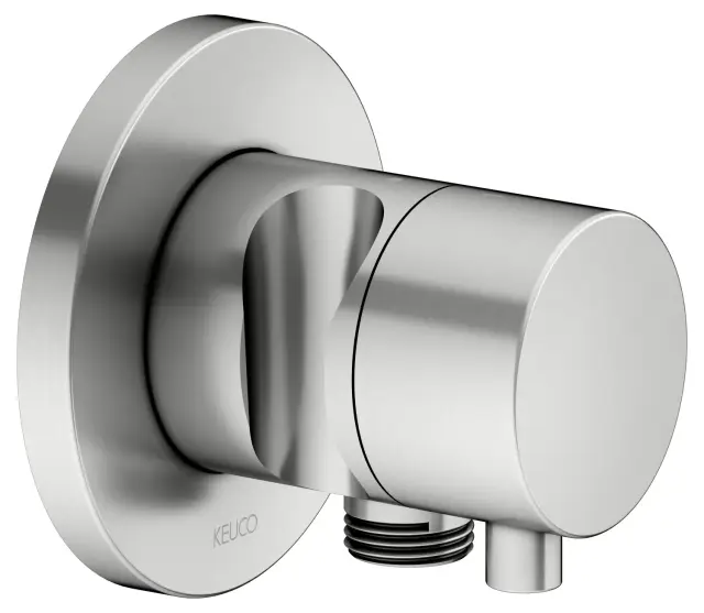 Keuco Ixmo Вентиль-перекл. 2 потреб. DN15, внеш. часть, с выводом шланга и держ., цвет: нерж. сталь 59556 211201