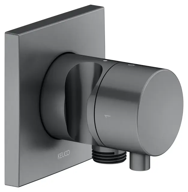 Keuco Ixmo Запорный вентиль с переключателем на 2 потреб. DN15 и держателем лейки, цвет:хром черный 59557 131202