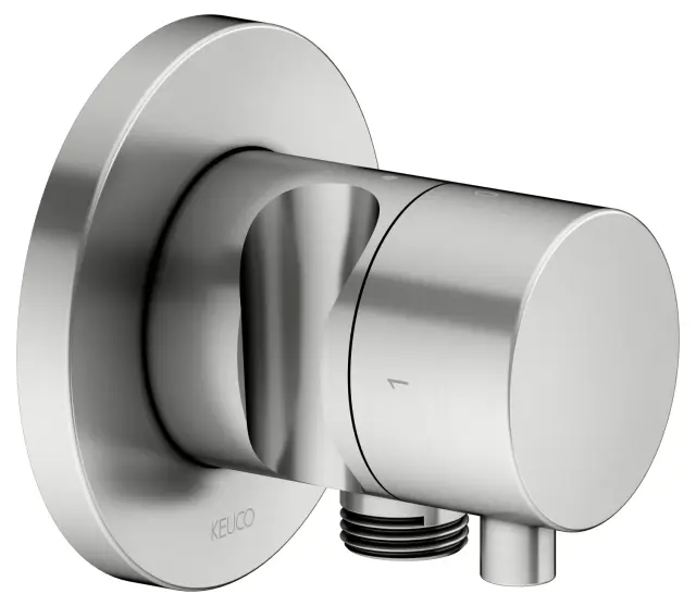 Keuco Ixmo Запорный вентиль с переключателем на 2 потребителя DN15 и держ. лейки, цвет: нерж. сталь 59557 211201