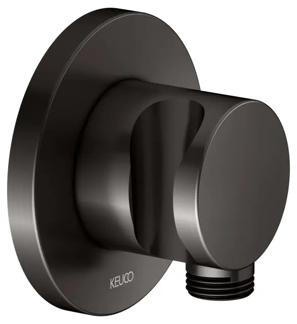 Keuco Ixmo Шланговое подключение с держателем душевой лейки DN15, цвет: титан черный 59592 350001