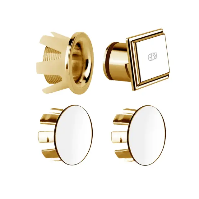 Gessi Eleganza Пробка для перелива с пробками для боковых отверстий, цвет Brushed Brass PVD 46765#727