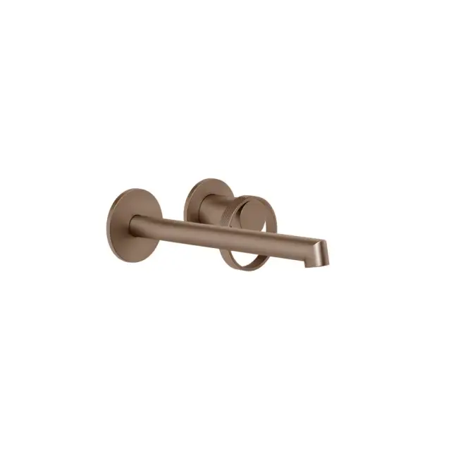 Gessi Anello Смеситель для раковины встр., излив 20,5 см, внешняя часть, цвет: copper brushed PVD 63383#708
