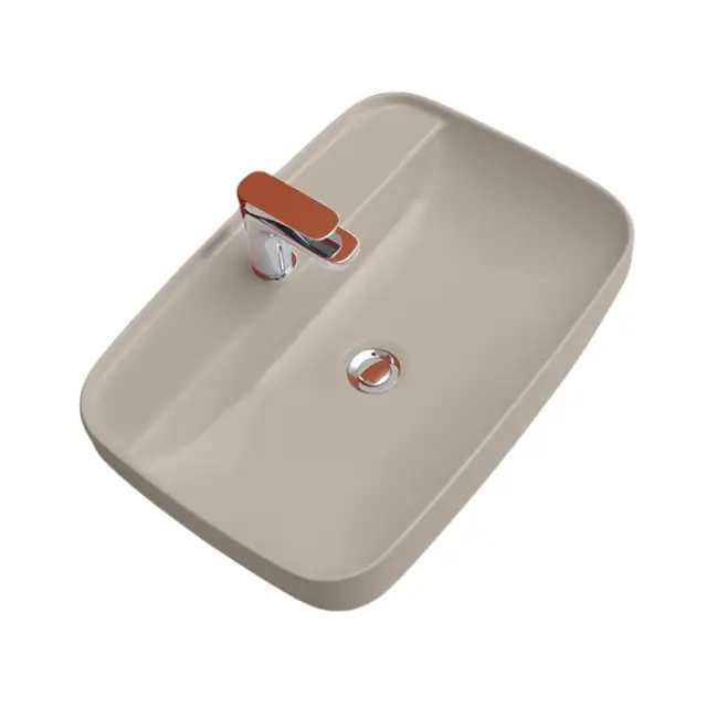 Kerasan Tribeca Раковина чаша 60x38x15hсм, с 1 отв. под смеситель, без перелива, цвет: Nocciola matt 514081*1