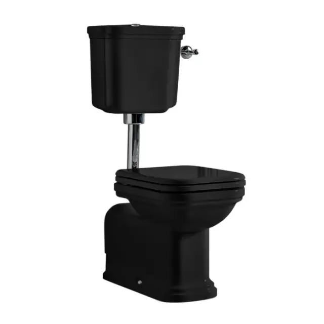Kerasan Waldorf Бачок для унитаза, для монтажа с низкой трубой, цвет: Nero lucido 418204 Nero lucido
