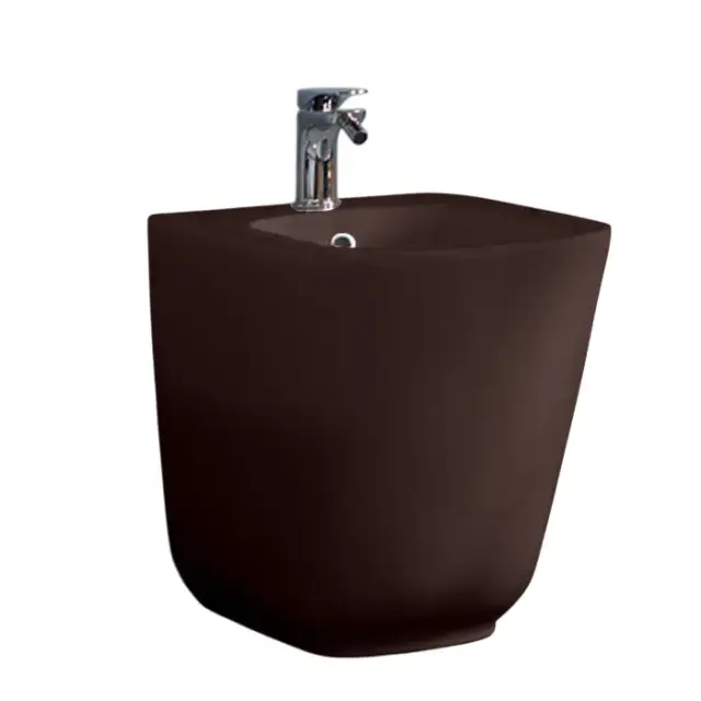 Kerasan Tribeca Биде напольное 35x55 см, с 1 отверстием под смеситель и креп., цвет: Borgogna matt 512075 Borgogna matt