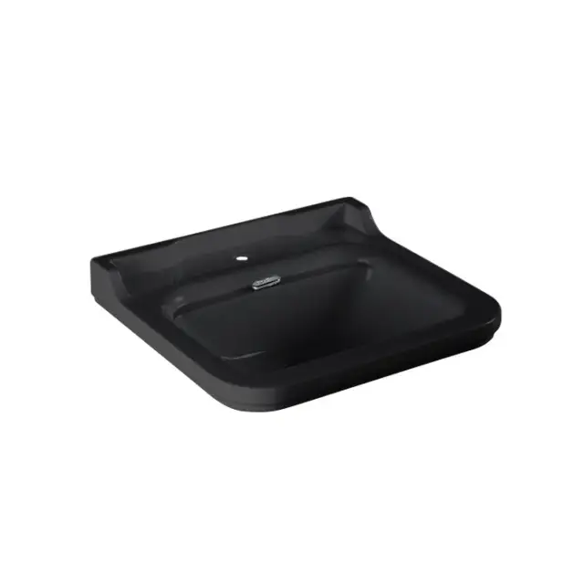 Kerasan Waldorf Раковина подвес. 60x55 см, с 1 отвер. под смес., с заглуш., цвет: Nero lucido/Cromo 4140K4 nero/cr *1