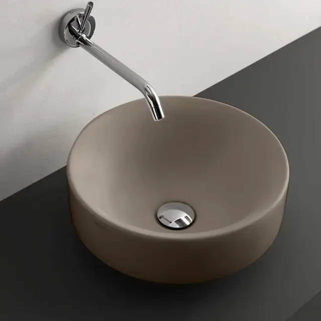 Kerasan Cento Раковина чаша d35x18h см, без перелива, цвет: Nocciola matt 355881