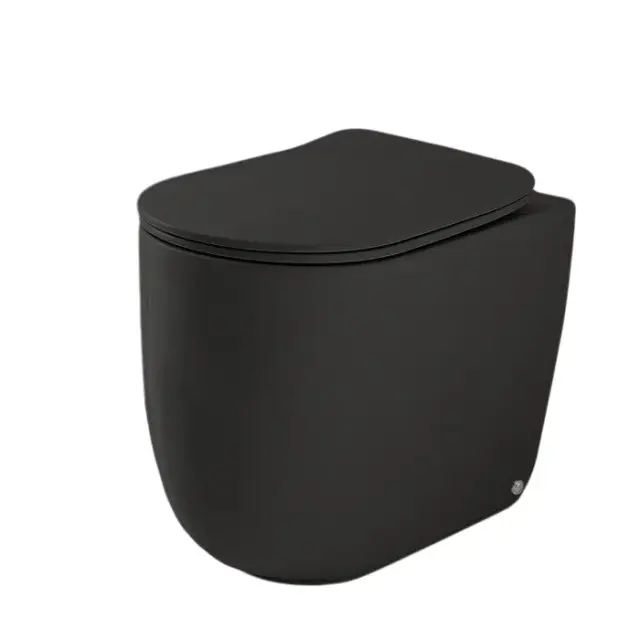 Kerasan Nolita Унитаз приставной 55x35 см, безодобковый, смыв торнадо, цвет: Nero matt 531931