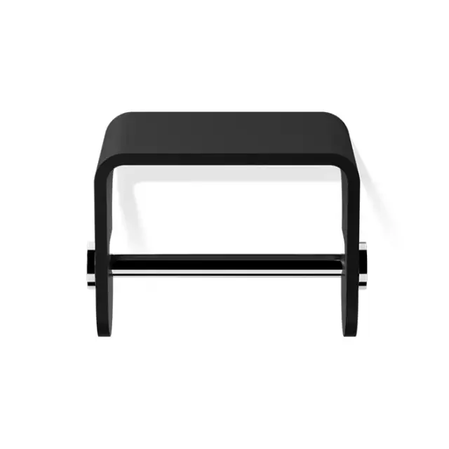 Decor Walther Black Stone Держатель туалетной бумаги с полочкой, подвесной, цвет: хром 0974564