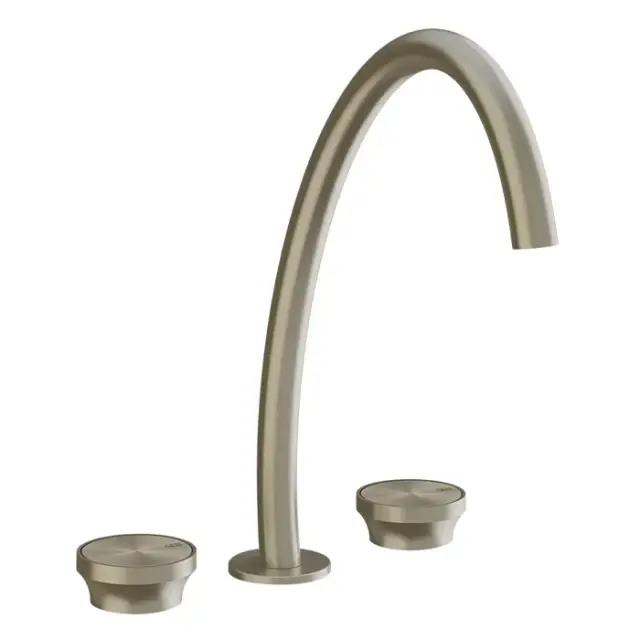Gessi Origini Смеситель для раковины на 3 отверстия, высота излива 24 см, цвет: finox brushed nickel 66016#149