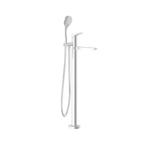 Gessi Rilievo Смеситель для ванны, напольный, с душевой лейкой, цвет: Matte White 59131#279