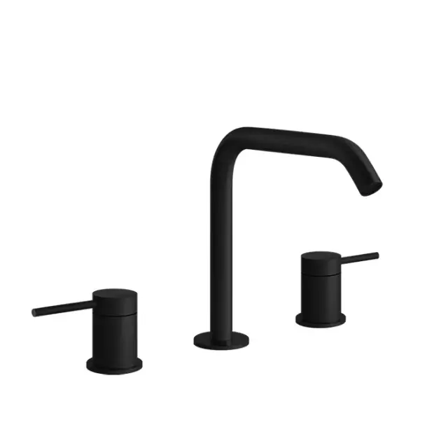 Gessi 316 Flessa Смеситель для раковины без донного клапана двухвентильный, цвет: matte black 54012#299
