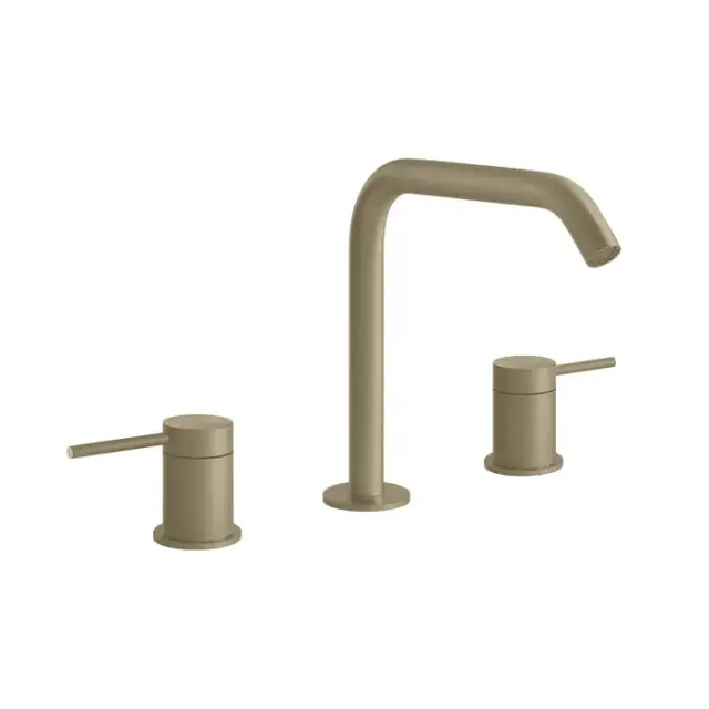 Gessi 316 Flessa Смеситель для раковины без донного клапана двухвентильный, цвет: brushed brass PVD 54012#727