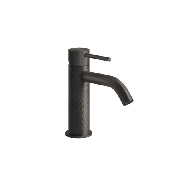 Gessi 316 Intreccio Смеситель для раковины без донного клап. однорыч., цвет: black metal brushed PVD 54102#707