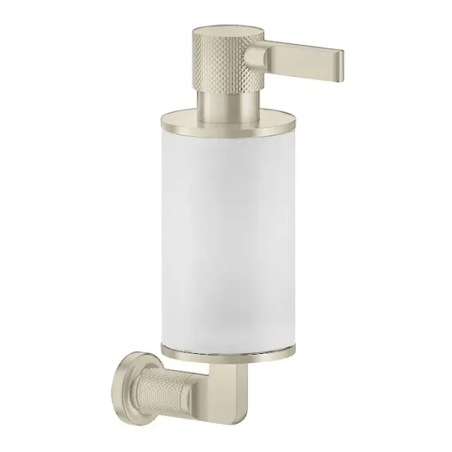 Gessi Inciso Дозатор для жидкого мыла подвесной, с белой колбой, цвет: brushed brass PVD 58513#727