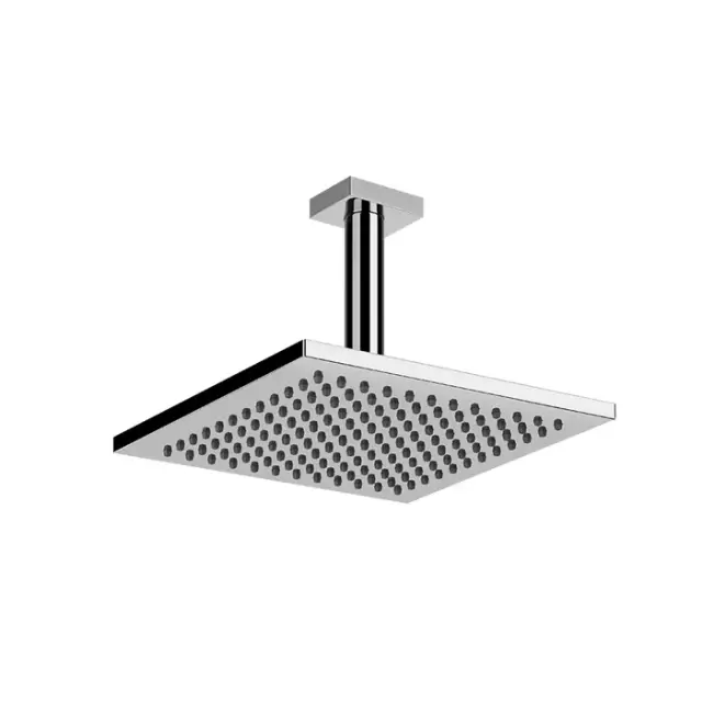 Gessi Emporio Shower Верхний душ 20 см 1 вид струи, кронштейн потолочный 26,4 см, цвет: chrome 47290#031