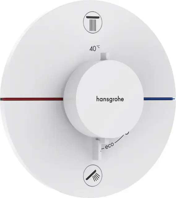 Hansgrohe ShowerSelect S Термостат для душа встраиваемый на 2 потребителя, цвет: матовый белый 15554700
